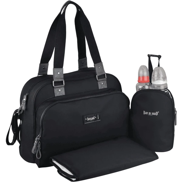 BABY ON BOARD Wickeltasche Urban Classic Schwarz
