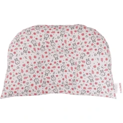 BabyDorm® Kinderwagenkissen BuggyDorm Hoppel Weiß Mit Kleinen Häschen