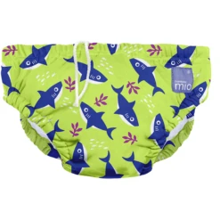Bambino Mio Schwimmwindel Wiederverwendbar, Neon Haifisch