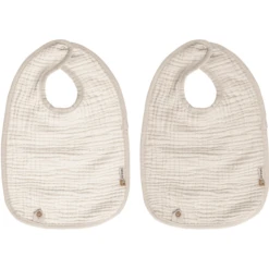Bébé-jou Bébé Jou® Lätzchen 2er Pack Pure Cotton Sand