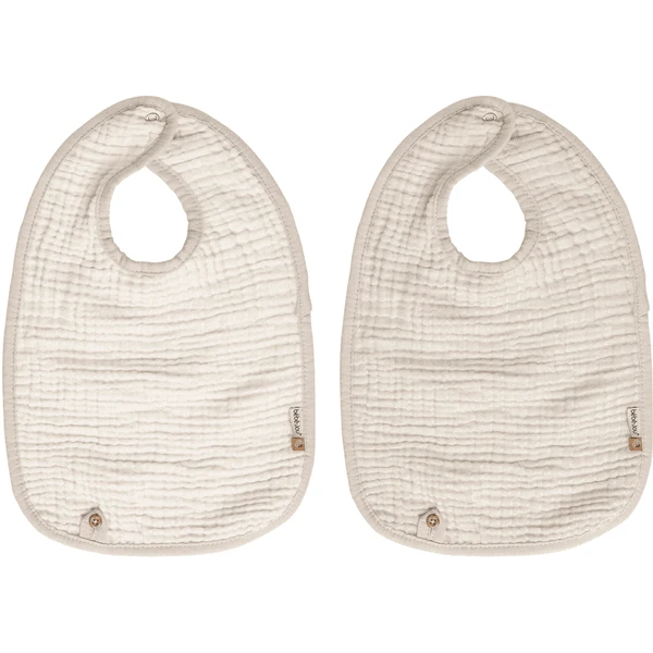 Bébé-jou Bébé Jou® Lätzchen 2er Pack Pure Cotton Sand