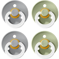 BIBS® Nachtschnuller Colour Sage / Cloud 0-6 Monate, 4 Stk.