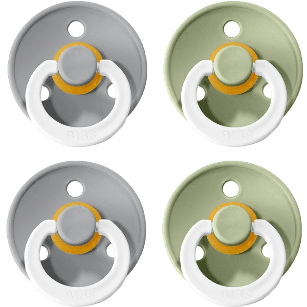 BIBS® Nachtschnuller Colour Sage / Cloud 0-6 Monate, 4 Stk.
