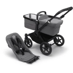 Bugaboo Kombikinderwagen Donkey 5 Base Black/Grey Melange