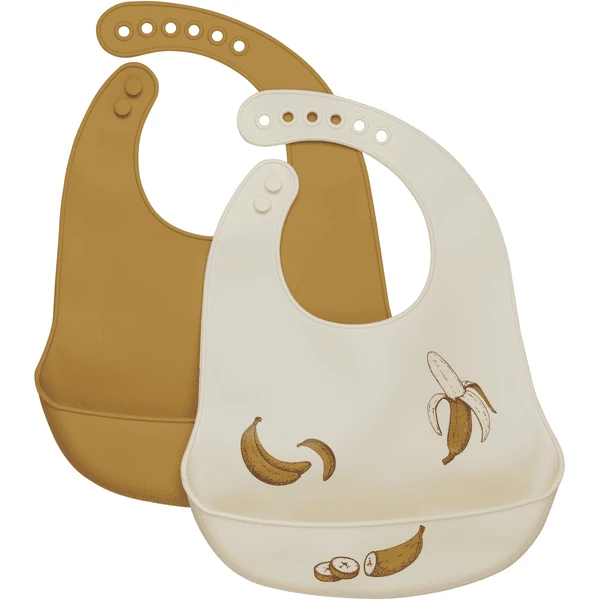 CeLaVi Silikon Lätzchen 2er Pack Harvest Gold