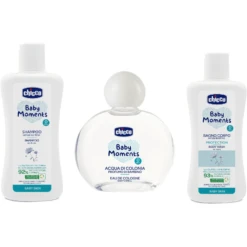 Chicco Baby Moments Set 1 Körperbad 200 Ml, Shampoo 200 Ml, Eau De Cologne 100 Ml