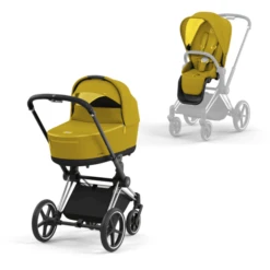 Cybex PLATINUM Kombikinderwagen New Priam Chrome Black Mustard Yellow