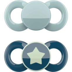 Dentistar Schnuller Day & Night Set, Sterne & Dunkelblau 0-6 Monate