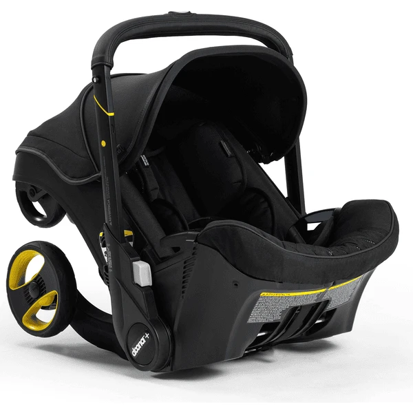 Doona Babyschale Midnight Edition Schwarz Mit Voll Integriertem Fahrgestell, 2 In 1