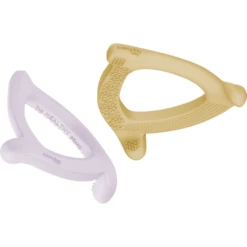 Everyday® Baby Beißringe Silikon 2er-Set, Soft Yellow/light Lavender