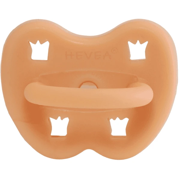 HEVEA Schnuller - Naturkautschuk Cantaloupe, Krone (0-3 Mon.)