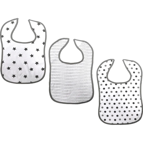 HÜTTE & CO Klettlätzchen 3er-Pack Sterne/Punkte/Zacken