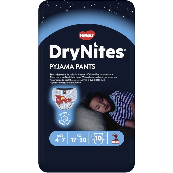 Huggies DryNites Pyjama Pants Einweg Jungen 4-7 Jahre 10 Stück