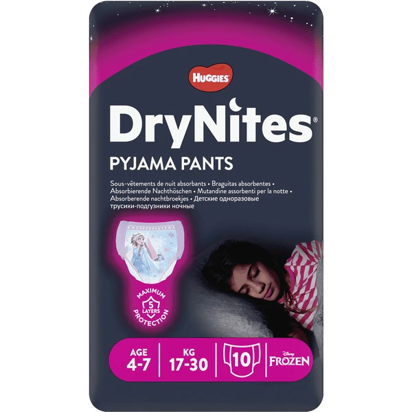 Huggies DryNites Pyjama Pants Einweg Mädchen 4-7 Jahre 10 Stück