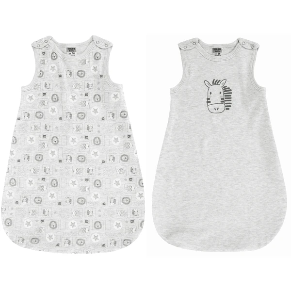 JACKY Schlafsack Unwattiert ärmellos 2er-Pack Grau