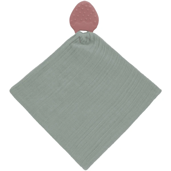 LÄSSIG Schmusetuch Mit Beißring Aus Naturkautschuk, Strawberry