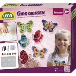 LENA® Gipsgießen Glitter Schmetterlinge