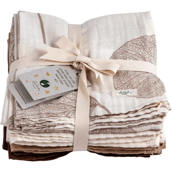 Lullaby Planet Musselin Swaddle Hazelnut Brown 65x65cm