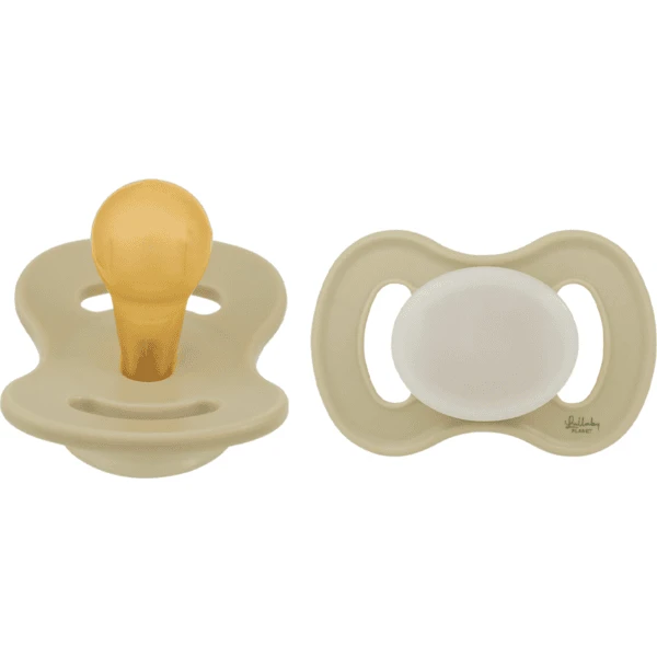 Lullaby Planet Nachtschnuller Rund Aus Latex Gr. 1 In Lake Green, 2er Pack