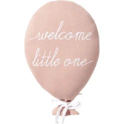 Nordic Coast Company Dekokissen Ballon "welcome Little One" Rosa