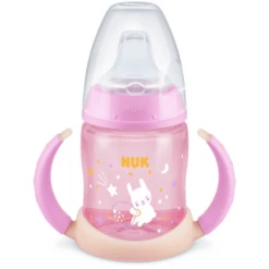 NUK Trinklernflasche First Choice Night, Pink 150ml