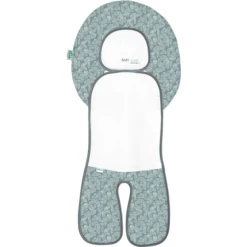 Odenwälder Autositz-Auflage Babycool White Leaves Grey