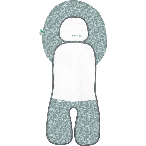 Odenwälder Autositz-Auflage Babycool White Leaves Grey