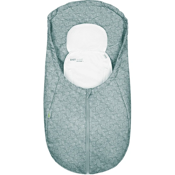 Odenwälder Fußsack Coolmax White Leaves Grey