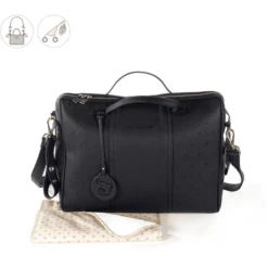 Pasito A Pasito Wickeltasche Sterne / Schwarz