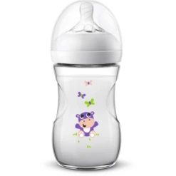 Philips Avent Natural Flasche SCF070/22, 260ml, 1 Stück, Hippo