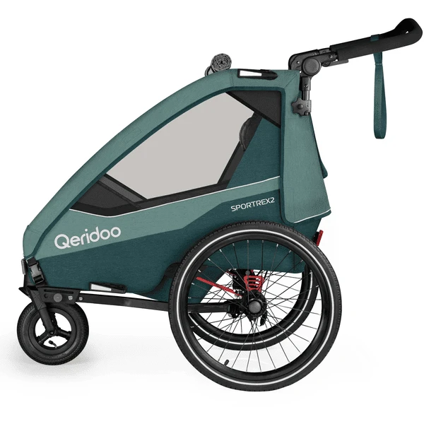 Qeridoo® Kinderfahrradanhänger Sportrex2 Limited Edition Mineral Blue