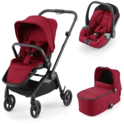 RECARO Kombikinderwagen Sadena Select Garnet Red - Rahmenfarbe Black