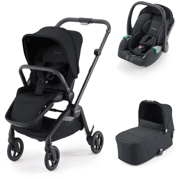 RECARO Kombikinderwagen Sadena Select Night Black - Rahmenfarbe Black