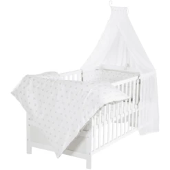Roba Kinderbettset Sterne & Punkte 70x140 Cm