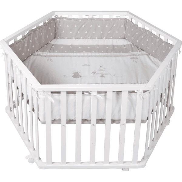 Roba Laufgitter 6-eckig Weiß Indibär