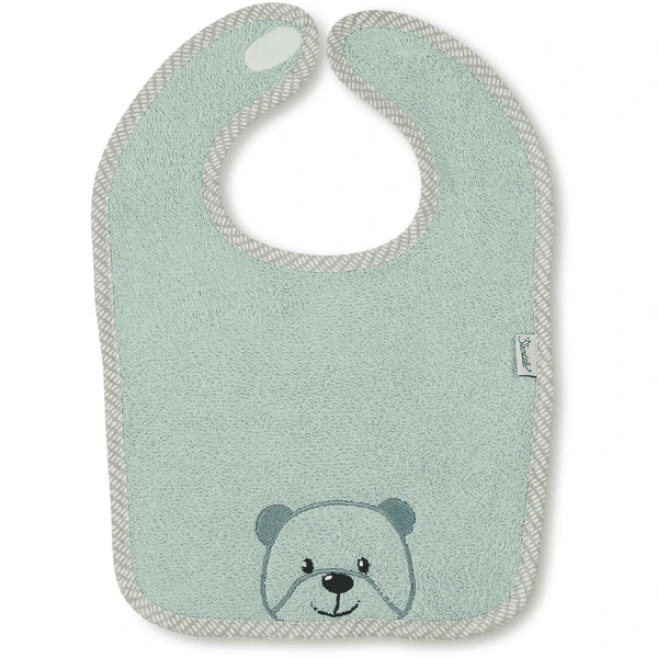 Sterntaler Klettlätzchen Terrybär Baylee Puder Green