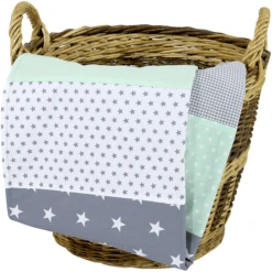 Ullenboom Babydecke & Kuscheldecke 100X140 Cm Mint Grau