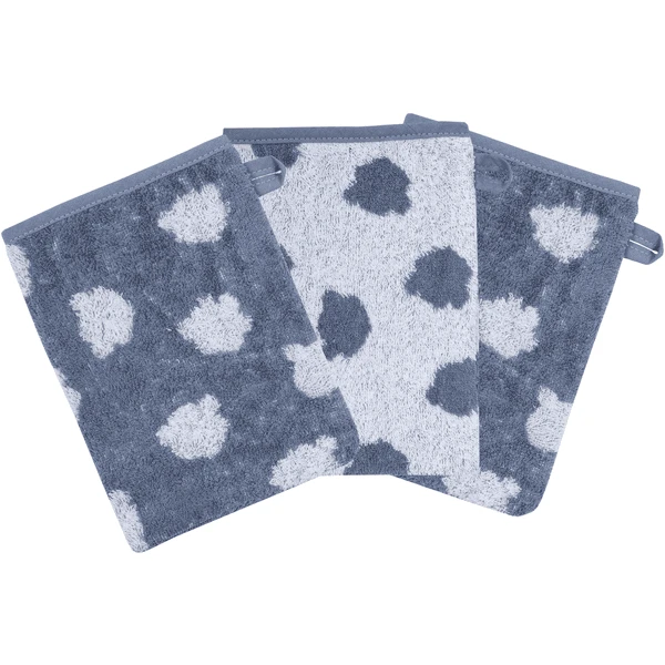 WÖRNER SÜDFROTTIER Waschhandschuh Jac. Teddy Blau 3er Set 15 X 21